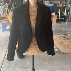 Black velvet blazer